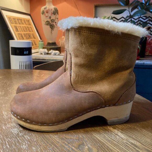 Sandgrens 40 8.5 shearling clogs boots like No. 6 - Picture 2 of 6